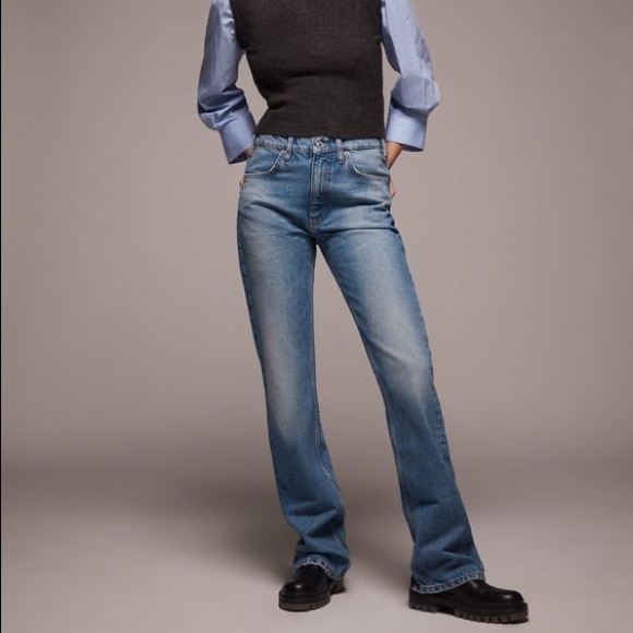 ZARA vintage wide leg blue jeans - Picture 1 of 4